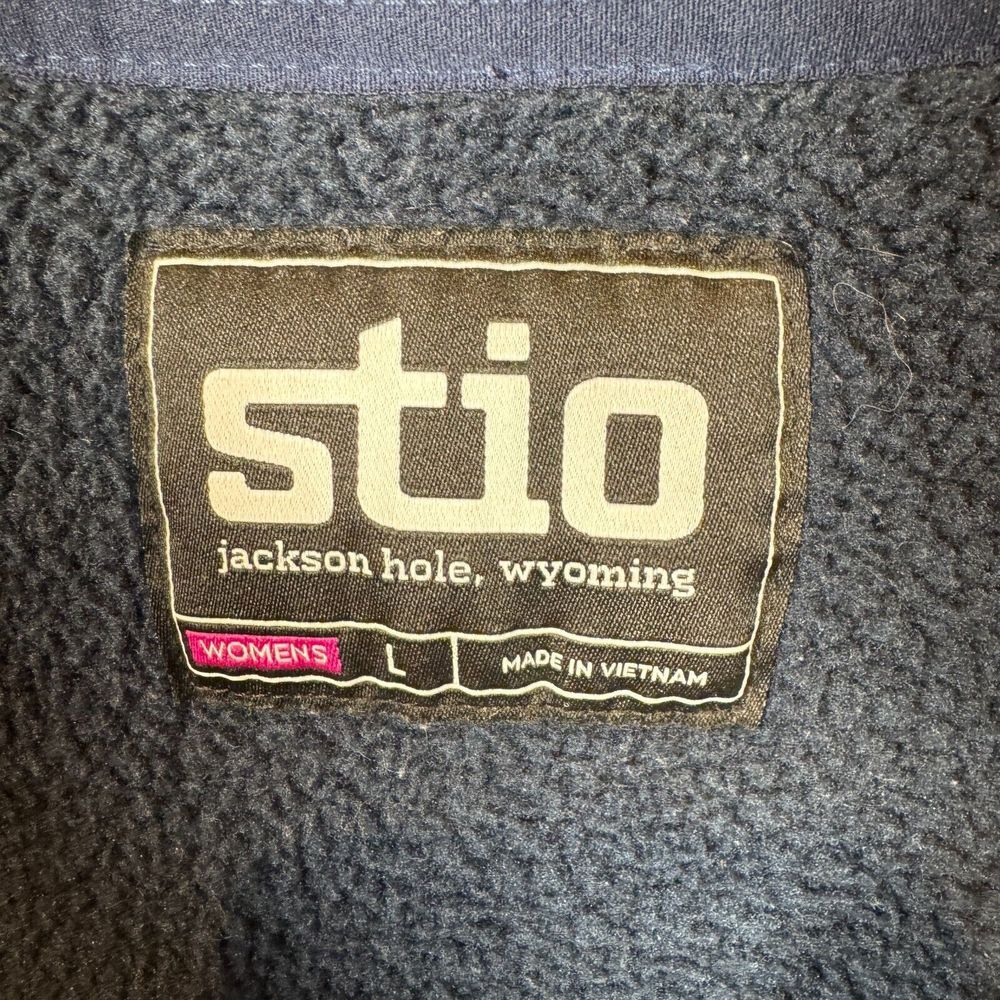 Stio Sherpa Fleece 1/4 Quarter Zip Pullover‎ Women Size Large Blue Fleece Casual - Picture 3 of 11